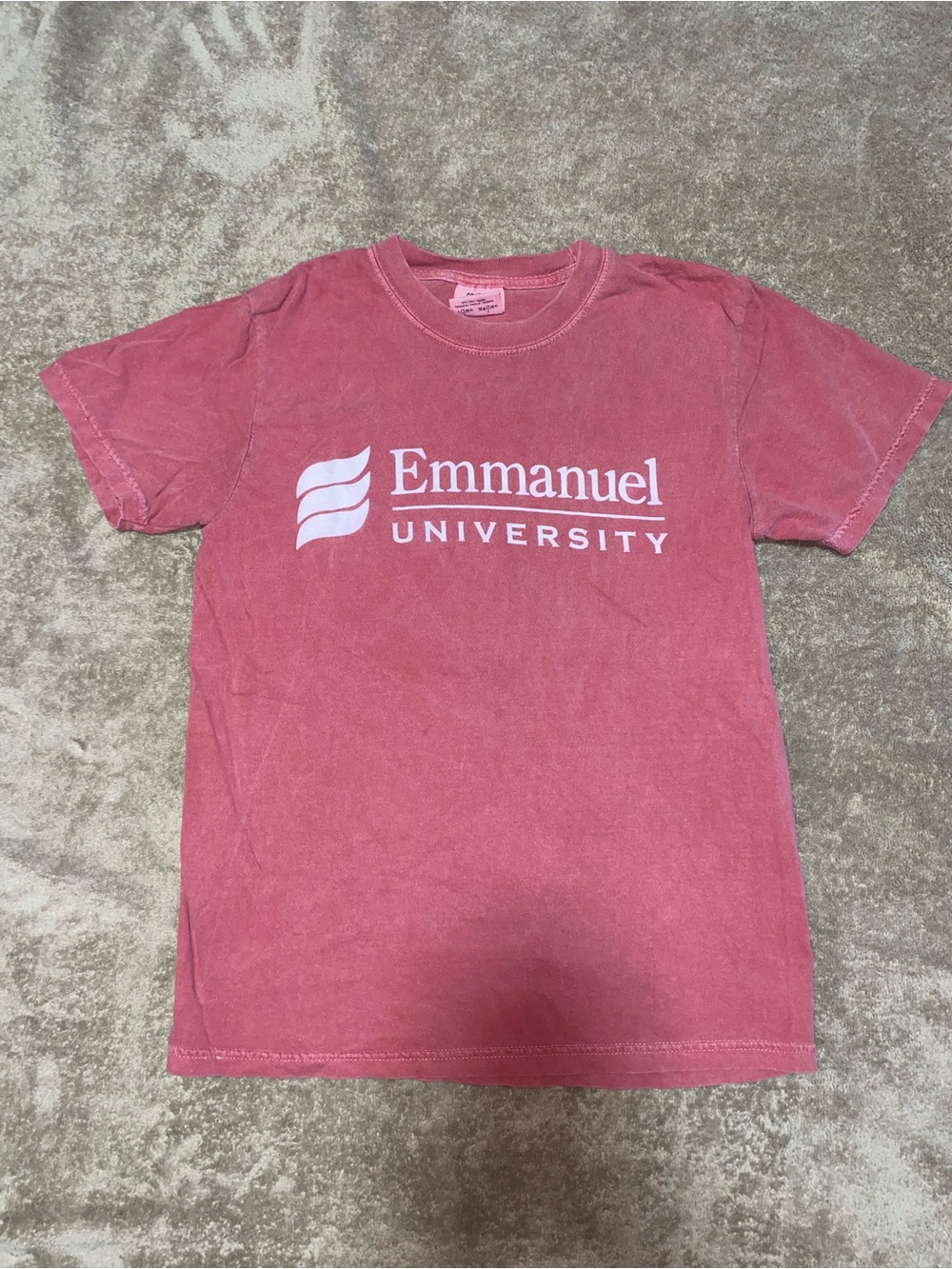 Comfort Colors Emmanuel University Short Sleeve Tee - Dusty Rose